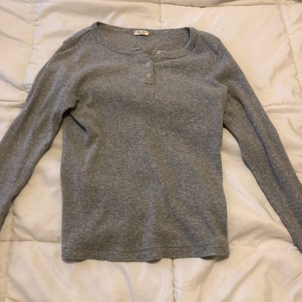 john Gault BrandyMelville Gray Thermal Long Sleeve